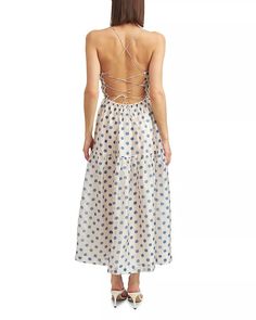 En Saison - Open Back Maxi Dress Open Back Maxi Dress, Open Back Dresses, Cotton Midi Dress, Dress Home, Skirt Fits, Blue Midi Dress, Maxi Dress Blue, White Midi Dress, White Maxi Dresses