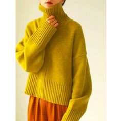 Yellow Plain Loose Turtleneck Oversized Sweater With Long Dolman Sleeves And Ribbed Trim Size: Medium Fabric: Acrylic41%; Nylon31%; Polyester28% Measurements: Bust: 41.7, Sleeve Length: 18.3, Length: 22.6 (Inch) Condition: Brand New Thank You For Stopping By. Let Me Know If You Have Any Questions About The Item. Trendy Yellow Winter Sweater, Yellow Chunky Knit Top, Yellow Trendy Turtleneck Top, Oversized Long Sleeve Yellow Sweater, Casual Yellow Chunky Knit Top, Yellow Soft Knit Tops For Fall, Winter Yellow Chunky Knit Tops, Yellow Chunky Knit Top For Winter, Yellow Turtleneck Sweater For Fall