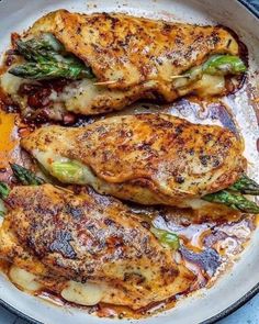 Asparagus Stuffed Chicken, Asparagus Stuffed Chicken Breast, Stuffed Chicken Breast, Chicken Asparagus, Healthy Fitness Meals, Resep Diet, Recipe Chicken