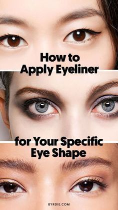 Eyeliner By Eye Shape, Where To Put Eyeliner, Step By Step Eyeliner, Eyeliner Application, Eyeliner Techniques, How To Do Eyeliner, Eyeliner For Beginners, Perfect Eyeliner, Eyeliner Styles