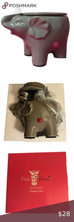 NEW Pink Zebra Elephant Simmer Pot Wax Melt Gray Roll Tide Mascot New In Box Simmer Pot, Pink Zebra, Roll Tide, Wax Melts, Elephant, Wax, Jewelry Watches, Pink, Plus Fashion