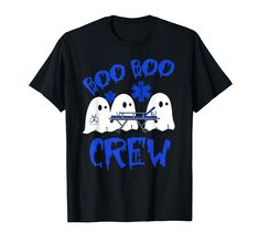 PRICES MAY VARY. Boo Boo Crew Funny Ghost Paramedic EMT EMS Nurse Halloween T-Shirt Purchase this fun tshirt for this October 2023. Whether you're a registered, licensed practical or certified nursing assistant, this is an excellent gift. Funny nursing school distressed vintage style design. Also good for a birthday or christmas. Lightweight, Classic fit, Double-needle sleeve and bottom hem Ems Shirts, Boo Boo Crew, Emt Paramedic, Nurse Halloween, Boo Crew, Funny Ghost, Halloween Nurse, Nursing Tshirts, Nurse Humor