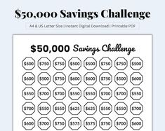 the $ 50, 000 savings challenge is shown in this screenshoto image from an email