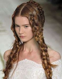 Basket Weave Braid, Medieval Hairstyles, Runway Hair, Fantasy Hair, Hot Hair Styles, Medieval Fashion, Hair Reference, Jairzinho, Long Braids