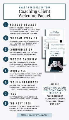 the ultimate guide to coaching client welcome packet