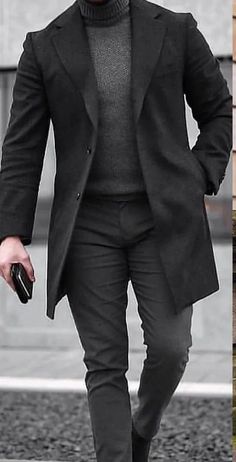 Winter Outfits For Men, Business Clothes, Black Outfit Men, Mens Business Casual Outfits, Formal Men, Classy Outfits Men, Men Fashion Casual Shirts, Outfits For Men, Business Men