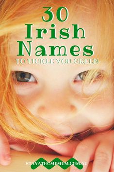 the cover of 30 irish names to teach you green