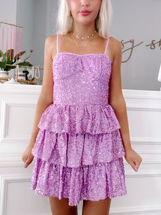 Rapunzel Ruffle Purple Dress | Sassy Shortcake Sassy Shortcake, Say Yes To The Dress, Patriotic Dresses, Preppy Girls, Graduation Dresses, Girly Dresses, Yes To The Dress, Medium Purple, 8th Grade