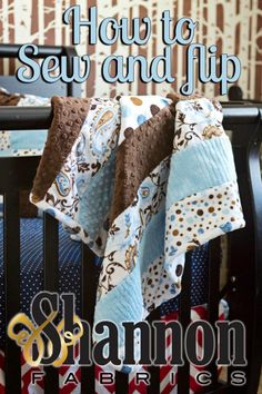 a baby crib with the words how to sew and flip on it