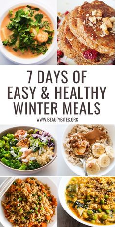 seven days of easy and healthy winter meals