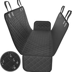 the seat covers are black and have buttons on each side, while the rest is gray