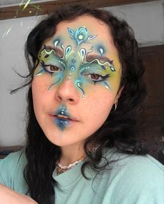 Drag Make-up, Face Paint Makeup, Face Art Makeup, Draw Ideas