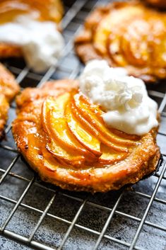 some food is cooling on a wire rack