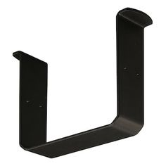 a black metal shelf bracket on a white background