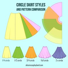 the skirt styles and pattern comparison