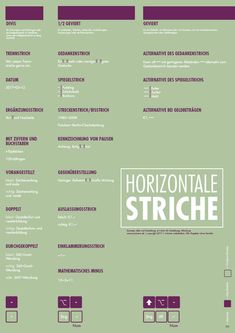 a poster with the words horizontale stiche in white and purple on a green background