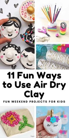 fun ways to use air dry clay for kids and crafts that are easy to make