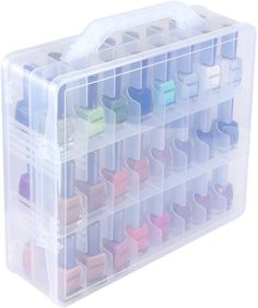 Save space: The nail polish organizer box can store 48 PCS nail polish visibly accessible and orderly. Compact figure can be placed on your counter top or dresser horizontally or uprightly, save much space. Universal Nail Polish Case: The nail polish case are suitable for most nail polish brand. And also a perfect container for other small items like essential oils, accessories, ect. Clear Nail Polish Holder: Clear and dust free container for nail polish. Pick out the color you want at a glance. Nail Polish Case, Nail Polish Holder, Nail Polish Organizer, Nail Polish Storage, Nail Care Products, Úložný Box, Nail Polish Brands, Nail Polish Bottles, Clear Nail Polish