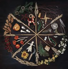 ↟ Anastasia Jamal ↟ on Instagram: "Wheel of the Year ✦ Yule (Winter solstice) ✦ Imbolc ✦ Ostara (Spring equinox) ✦ Beltane ✦ Litha (The summer solstice) ✦ Lughnasadh or Lammas ✦ Mabon (The autumn equinox) ✦ Samhain . . . . . . #altarspace #witchyvibes #paganwitch #folkmagic #darkcottagecore #solitarywitch #cabinetdecuriosites #odditiesandcuriosities #witchthings #darkwitch #witchaesthetic #witchcore #witchesofinstagram #paganwitchcraft #witch #wiccan #pagan #darkcore #goblincore" Wheel Of The Year Symbols, Beltane Crafts Witches, Wheel Of The Year Diy, Spring Equinox Aesthetic, Wheel Of The Year Art, Imbolc Aesthetic, Ostara Aesthetic, Wiccan Decor, Pagan Crafts