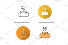 breads and buns icons