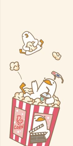 a bird is flying out of a popcorn box with the words do or don't