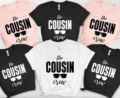 Cousin Shirts Kids, Planning A Family Reunion, Matching Cousin Shirts, Cousin Crew Shirts, Cousin Shirts, Family Connection, Family Reunion Planning, Matching Family Shirts, Cousin Gifts