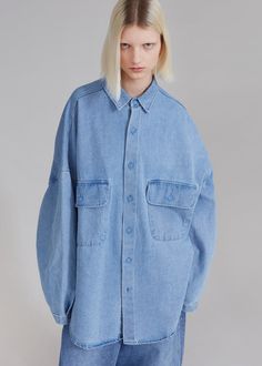 Denim Shirt Outfit, Jeans Ideas, Fashion Design Collection, The Frankie Shop, Frankie Shop, White Shirt Dress, High End Fashion, Unisex Style