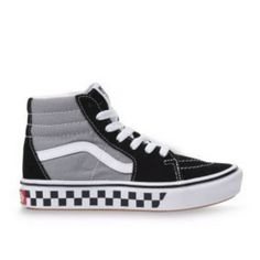 Keep it old school every step of the way with the classic Vans? SK8-Hi? skateboard shoes! Size: Toddler 2.5.  Color: Black.  Gender: unisex. Sporty Vans Skate Shoes For School, Vans Lace-up Sneakers For School, High-top Non-slip Skate Shoes For School, Sporty Vans Sneakers For School, Sporty School Sneakers By Vans, Vans Sporty Non-slip Sneakers, Black High-top Skate Shoes For School, Sporty Non-slip Vans Sneakers, Gray High-top Sneakers For School