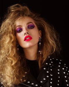 80s Pop Star Aesthetic, 80s Glam Makeup, 1980 Makeup, 80s Pop Star, 80s Cowgirl, 80's Makeup, 80s Hair And Makeup, 1980s Makeup And Hair