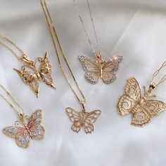 Just like the butterfly, you must leave the old behind to begin anew and soar. Give her the gift of wings with this beautiful butterfly necklace. DETAILS - 14k yellow gold butterfly VARIATIONS If you require any variation of this style (a different style chain, longer chain, etc.) feel free to message us. We will do our best to accommodate you. Additional costs may apply depending on the variation. POLICY We do accept returns on this item minus a $25 restocking fee. Return shipping is the respon Luxury Gold Butterfly Jewelry, Luxury Yellow Gold Butterfly Necklace, Luxury Gold Butterfly Charm Necklace, Elegant 14k Gold Butterfly Necklace, Fine Jewelry Butterfly Charm Necklace, Fine Jewelry Gold Butterfly Charm, Fine Jewelry Butterfly-shaped Yellow Gold Jewelry, Fine Jewelry Yellow Gold Butterfly Necklace, Fine Jewelry Yellow Gold Butterfly