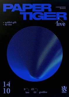 the poster for paper tiger live