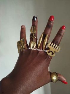 Rings Big, Rings Boho, Brass Rings, Rings Statement, Kenya, Statement Rings, Brass, Ring, Gold