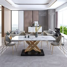 Chic Dining Chairs, Dining Room Design Luxury, Room Design Luxury, Set Meja Makan