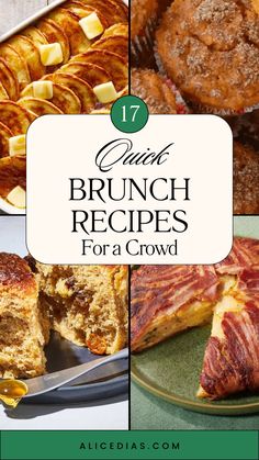 the best brunch recipes for a crowd, including muffins and other desserts