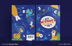 the front and back cover of an activity book