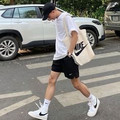 Sporty ￼ ￼ ￼ ￼ Japan Men Fashion Summer, Short Pants Outfit Men, Miami Mens Fashion, Nike Blazer Outfit Men, Men Aesthetic Outfits, Sporty Outfits Men, Guys Fashion Casual, Asian Men Fashion