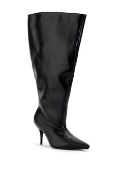 Rise and shine for The AZALEA WANG Brighten Bucket Boot In Black! This fashion forward heeled boot is made from faux leather base, and features a pointed toe shape, slim stiletto heel, a bucket-inspired oversized shaft, and a pull on style. Pair with your fave denim and moto jacket for a chic look. (All measurements approximate from size 7.5) - Faux leather upper - Pointed Toe - Stiletto Heel - 16” Shaft Height - 3” Heel Height - Imported Product ID: 329454 Bucket Boots, Knee High Stiletto Boots, Azalea Wang, Heel Boot, Black Heel Boots, Black Heel, Moto Jacket, Chic Look, Stiletto Heel