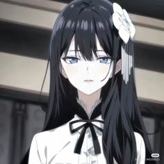 An Anime, Black Hair, Hair, Anime, White, Black