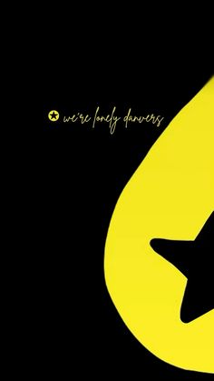 a black and yellow background with a star in the middle