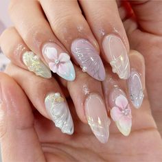 3d Flower Press On Nails, Acrylic Nails, 3d Gel Nails, 3d Nails Art, Acrylic Nails, Cottagecore, Short Nails, Fairy Nails, False Nails. ❤️ Greetings and welcome to my store. Hope you find a style you like. ⭐ 𝐌𝐚𝐭𝐞𝐫𝐢𝐚𝐥: I only work with high quality materials to create sturdy & long-lasting luxury press on nails that you can trust on. ⭐My nails will last for: 1- 2 days using adhesive tab (provided with the nail set) 2- 3 weeks using nail glue. You can reuse all of the nails multiple times if you take care of them. ⭐ 𝐒𝐢𝐳𝐞: XS : 15mm, 12mm, 13mm, 11mm, 9mm S: 16mm, 13mm, 14mm, 12mm, 9mm M: 17mm, 13mm, 14mm, 12mm, 10mm L: 18mm, 14mm, 15mm, 13mm, 11mm If you would like a custom size, please fill out the personalization section under the product options. I'm happy to help you measure Acrylic 3d Nail Art, Korean 3d Nail Art, 3d Flower Nails Acrylics, Fairy Garden Nails, Fairy Nails Acrylic, Fairy Inspired Nails, 3d Art Nails, 3d Floral Nails, Nails Cottagecore