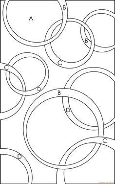 an image of circles with letters and numbers on them in black and white, as well as