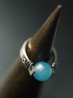 Metalwork Ring, Ring Frame, Blue Jade, Jewelry Techniques, Work Jewelry, Handmade Rings, Elegant Ring, Jewelry Creation, Jewelry Tutorials