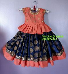 #GoTraditional #LehengaTop #FascinoDresses Mode Batik, Patterns For Kids, Trendy Sewing Patterns, Kids Blouse, Dress Children