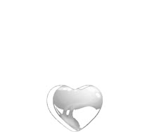 a white heart shaped object on a white background