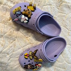 Women’s Size 7 Justin Beiber Drew House Crocs! New Without Tags! Never Worn Only Tried On! Drew Crocs, Justin Bieber Crocs, Drew Slippers, Crocks Shoes Purple, Light Purple Crocs, Crocs Purple Aesthetic, Women's Crocs, Justin Beiber, Crocs Shoes