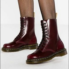 Shoes Dr Martens, Cherry Red Color, Vegan Leather Boots, Vegan Fashion, Alt Fashion, Conscious Fashion