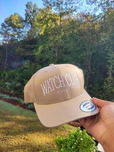 Watch Club Trucker.  This six-panel trucker cap with a mesh back will be a comfy and classic choice for a perfect day in the sun.  Trucker Info: * 60% cotton, 40% polyester * Mid-profile cap with a low-profile embroidery area * Structured, six-panel cap * 3.5″ crown (8.9 cm) * Hard buckram front panels * Mesh back * Permacurv® visor, matching undervisor * Plastic adjustable closure * Head circumference: 21⅝″-23⅝″ (54.9 cm-60 cm) * Blank product sourced from Vietnam or Bangladesh For EU Shoppers Christian Hats, Jesus Is Coming, A Perfect Day, Christian Clothing, Trucker Cap, Festival Season, Vietnam, Caps Hats, Accessories Hats