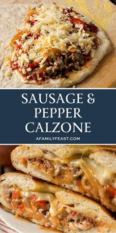 sausage and pepper calzonee is an easy, delicious appetizer that's ready in under 30 minutes