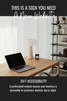 a laptop computer sitting on top of a wooden desk next to a lamp and bookshelf