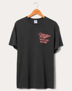 Miller High Life Champ in Champagne Flea Market Tee | Junk Food Clothing | Junk Food Clothing Western Tshirts, Beer Collection, Chi Rho, Miller High Life, Western Outfit, Golden Birthday, Food Clothes, Yee Haw, Checkered Flag